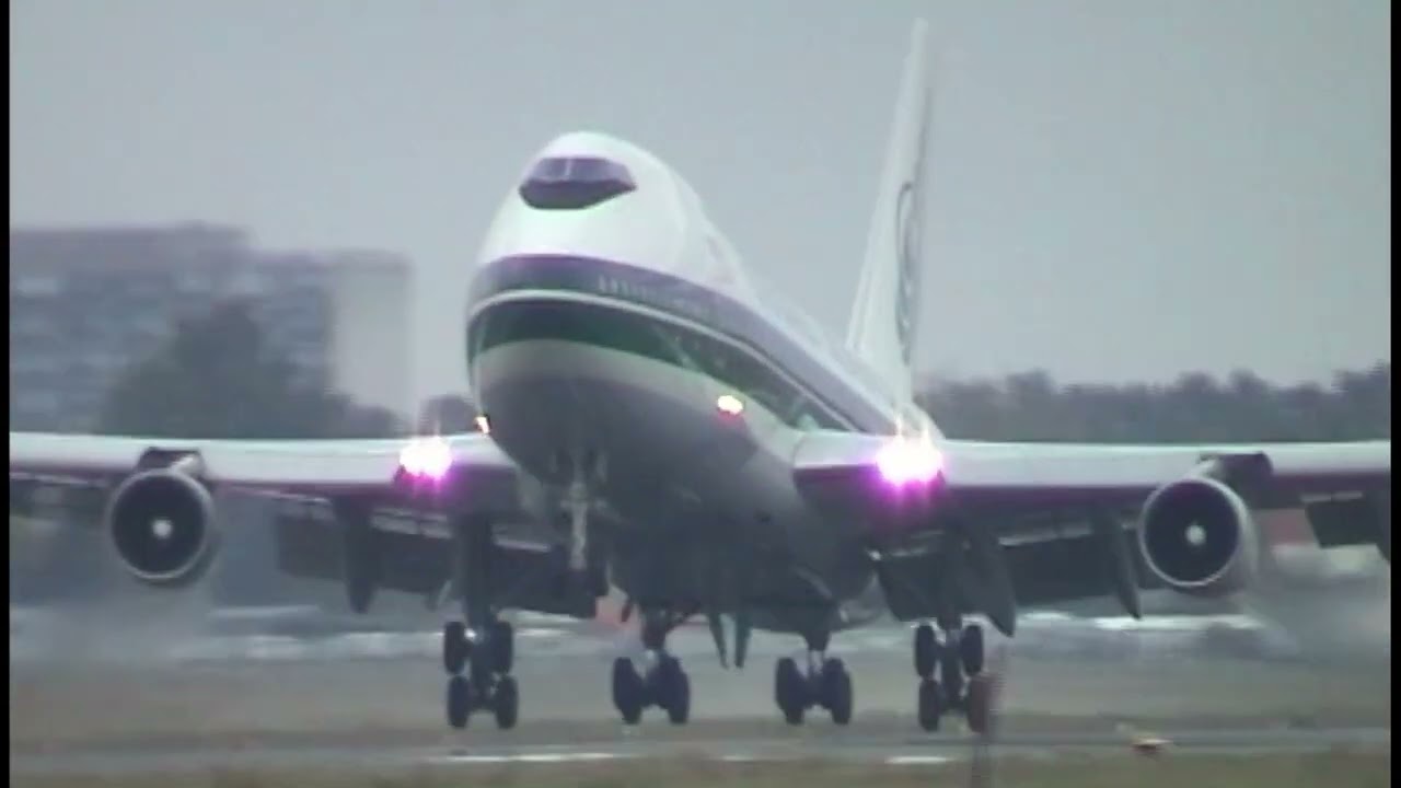 BOEING 747 classic   EVERGREEN   N480EV/N485EV/N486EV    at Ostend Airport , 2003