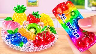 Amazing Rainbow Summer Fruit Jelly How To Make Miniature Dessert