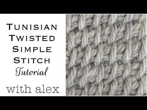 Twisted Simple Stitch | Tunisian Crochet Tutorial