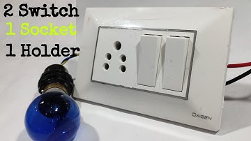 2 switch 1 socket connection kaise kare | switch holder electric wiring kase kare | Electrical Yogi