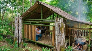 Time Lapse: Building a Paradise in the Forest | Build Log Cabin, Gardens, Fish Pond & Bamboo Home