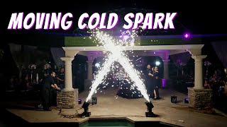 Moving Cold Spark Machine |  Moving Head Spark Fountain