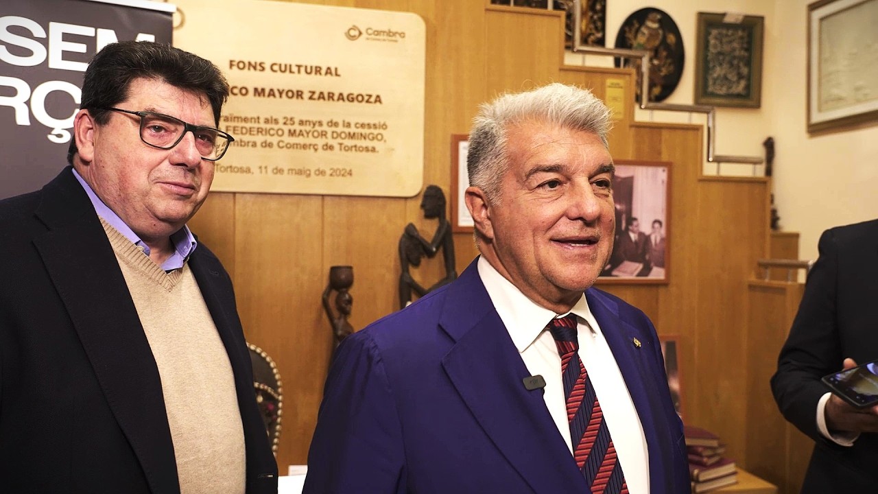 Joan Laporta aposta pel bon moment esportiu per acostar el Barça als socis de les Terres de l’Ebre