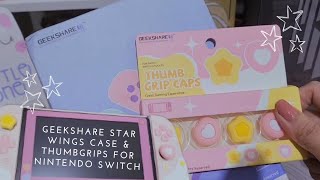 Geekshare Stars Wings Case & Thumbgrips For Nintendo Switch V2 Kawaii Asmr Unboxing