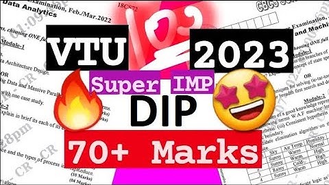 DIP M3 Best Video PASS PACK 💯🤩 Sup Imp [+PDF] 🎯2023 Externals 🔥🔥🔥 7SEM CSE #vtu #2023 #DIP #18CS741