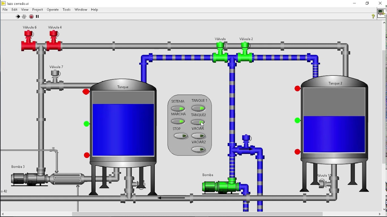 Tank Labview SIMULACION LLENADO DE TANQUES Labview - YouTube