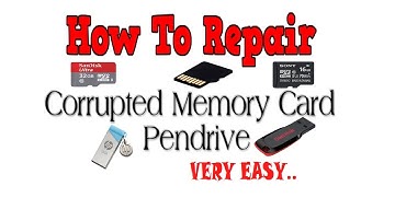 Repair Corrupted Memory Card or Pendrive In 5 Min