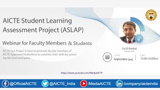 Webinar of Head of Inst., Faculty & Students for AICTE- Student Learning Assessment Project (ASLAP)