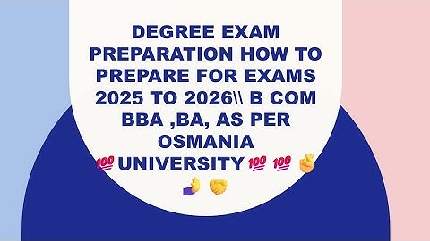  Degree Exam preparation 📖📚 how to prepare for Exams B COM, BBA, BA ✅📚🎓 100%  pass ||bb education ✅👍