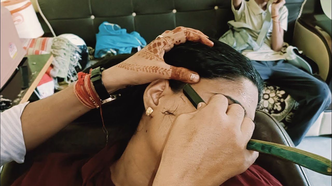 Female Face shave using Straight Razor 🪒 New Video 📸 2025