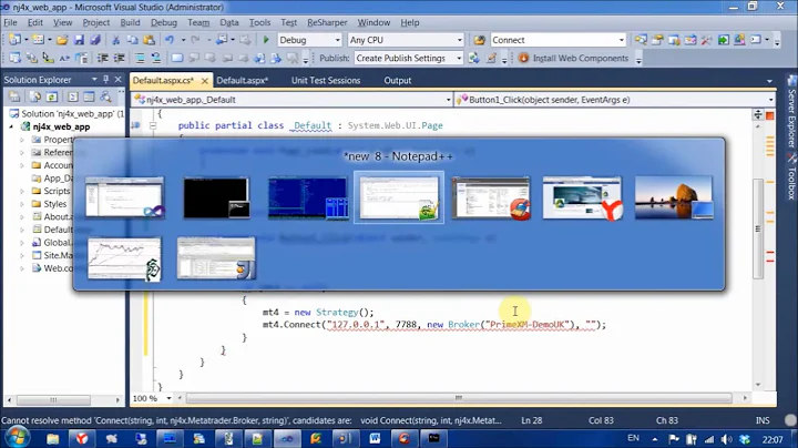 MT4 ASP.NET app development (more at http://www.nj4x.com/faq)