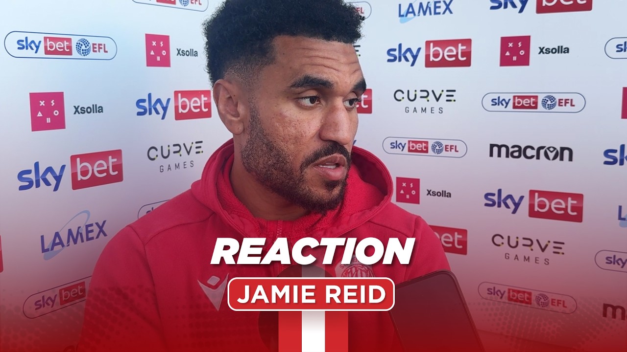 Jamie Reid's reaction | Stevenage 1-0 AFC Wimbledon - YouTube