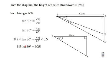 23 Practical Problems involving Angles of Elevation and Depression QUESTION 4 PART III