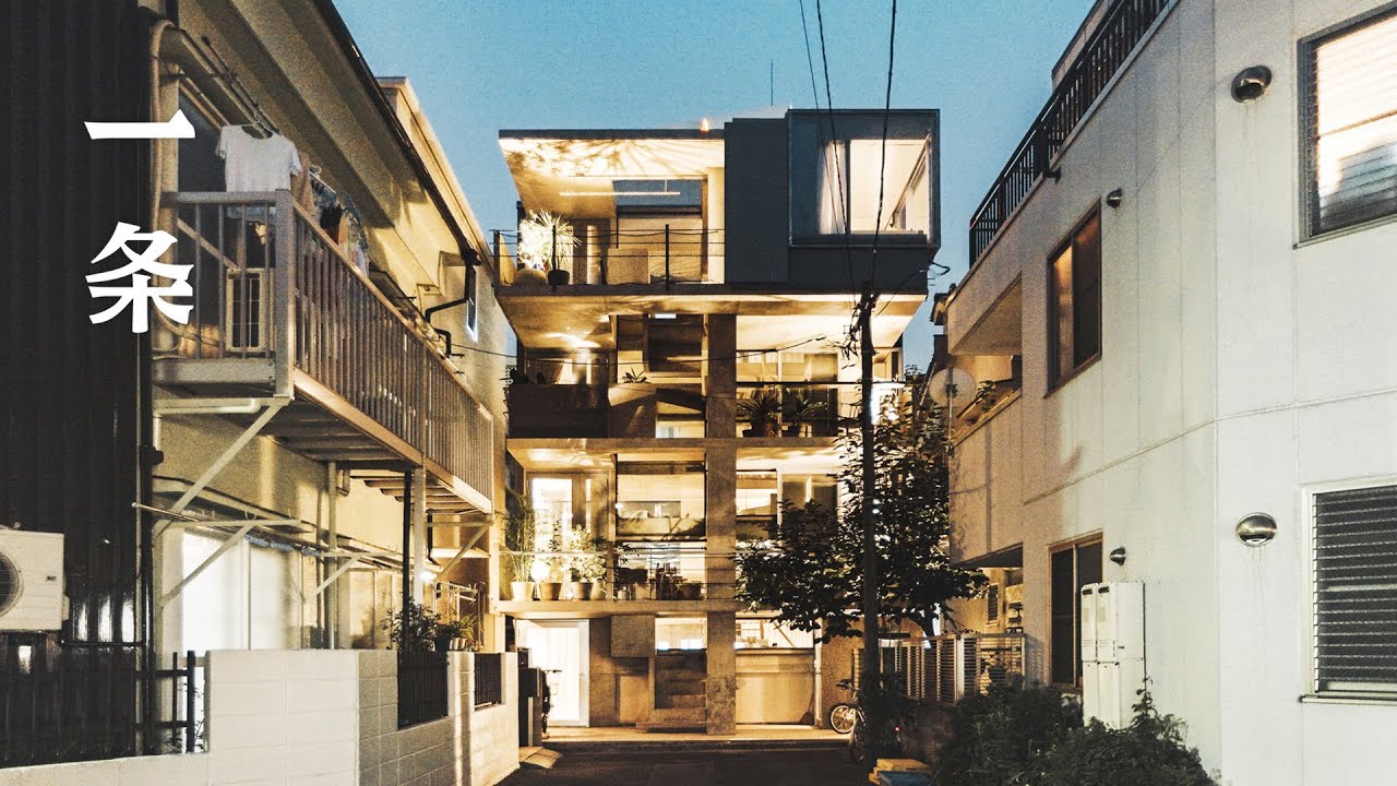 建築師古澤大輔的家 4-Storey Home with Half Outside Space in Japan