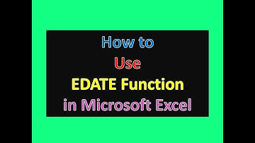 How to Use EDATE Function in Microsoft Excel : Excel Tips and Tricks