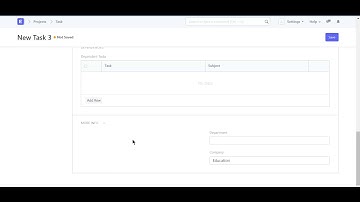 كيفية اظافة المهام للمشاريع   تظام ERPNext