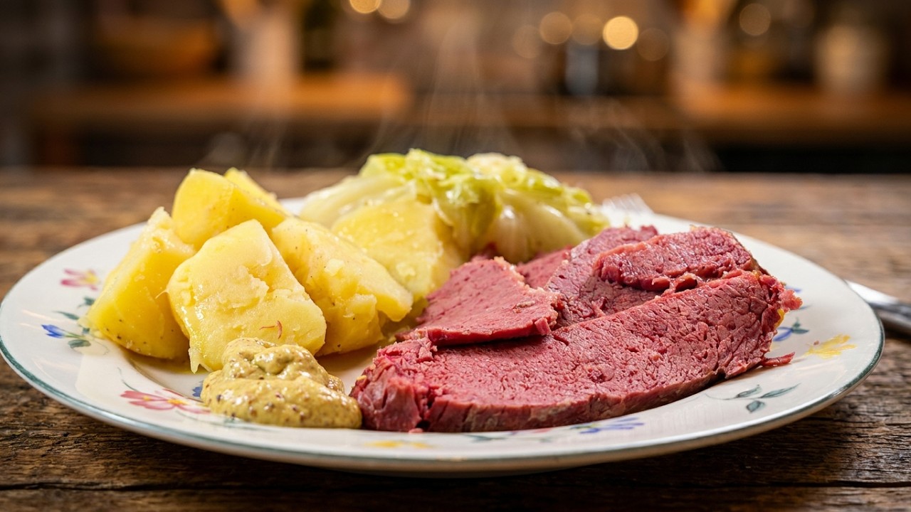 Slow Cooker Corned Beef & Cabbage - YouTube