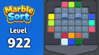 Marble sort Level 922 solution gameplay 