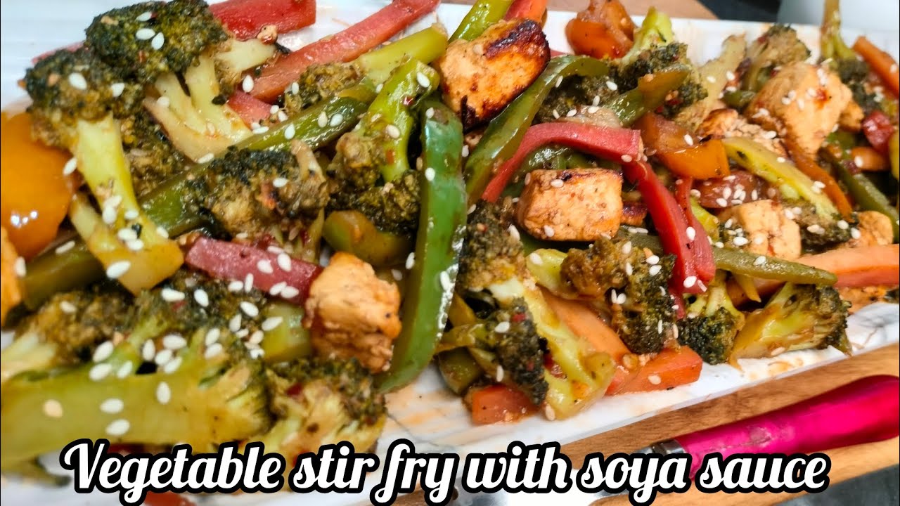 Healthy Vegetable Stir Fry with soya sauce Weight Loss Recipe Quick