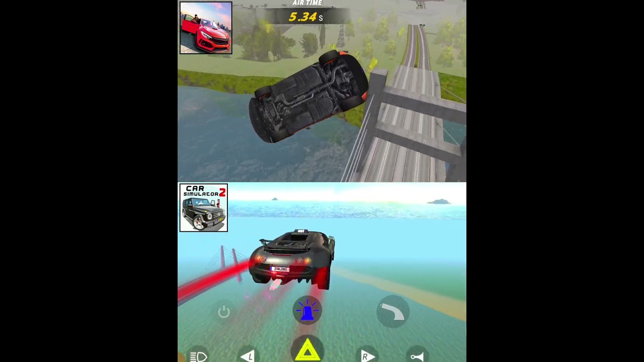 Longest Car Jump X Bugatti Veyron? Car Simulator 2 Vs CPDS 