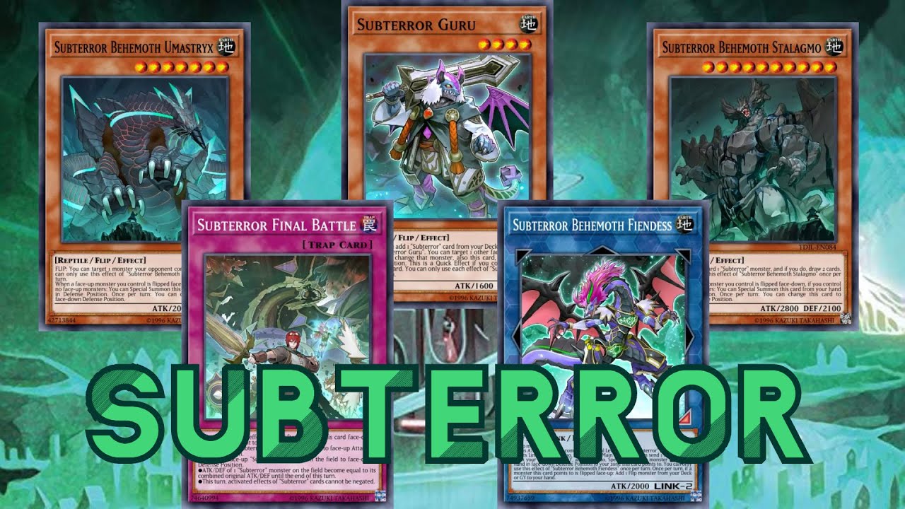 YuGiOh! Best Subterror Control Deck Profile 2020 YouTube
