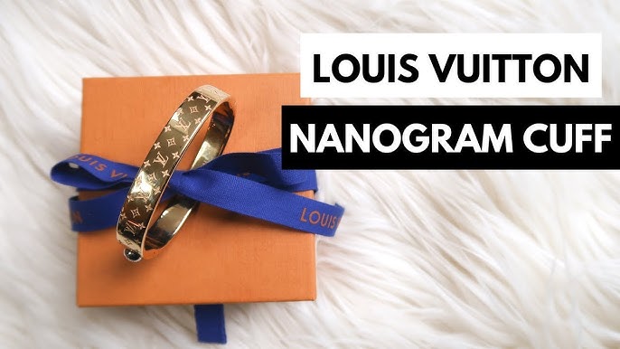 LOUIS VUITTON Cuff Nanogram S Bangle M00249