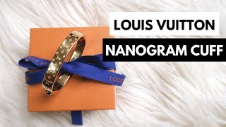 Louis Vuitton MONOGRAM PILLOW NANOGRAM BRACELET Gold Size S