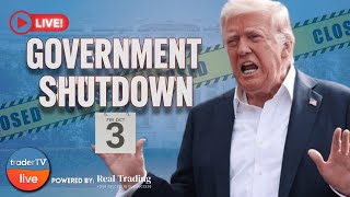 🚨 No Jobs Report! Fed Speeches &amp; Govt Shutdown Drama | $SPY $QQQ Live Trading Oct 3