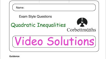 Quadratic Inequalities Answers - Corbettmaths