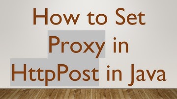 How to Set Proxy in HttpPost in Java
