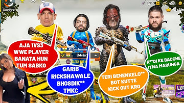 🤑 Random WWE RICH BOYS Call me Noob and I challenge for Tdm Room 1vs3 | PART 9