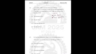 IIT JAM 2025 Mathematics Problem #8