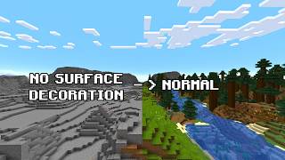 How Does a Minecraft 1.21 World Look Without Surface Decoration