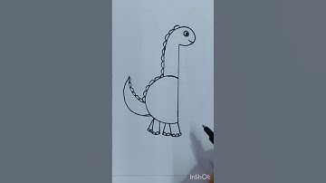 How to draw a dinosaur from letter D | Dinosaur drawing #art #drawing #trending #viral #shorts