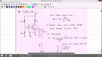 Lecture 19 Biasing in MOS Amplifier Circuits Fixed VGS