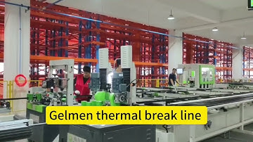 CNC thermal break machine #machine Fully CNC thermal break aluminum profile line#automation