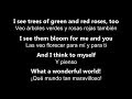 ♥ What A Wonderful World! ♥ ¡Qué Mundo Tan Maravilloso!~by Louis Armstrong-Letra en inglés y español