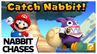 New Super Mario Bros. U - All Nabbit Chases (No Damage) // Nintendo Wii U