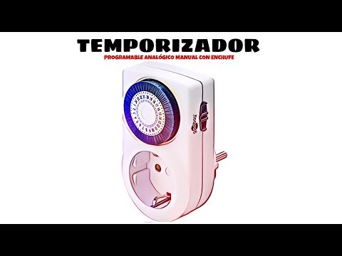 Temporizador programable manual 24 h con enchufe Blanco