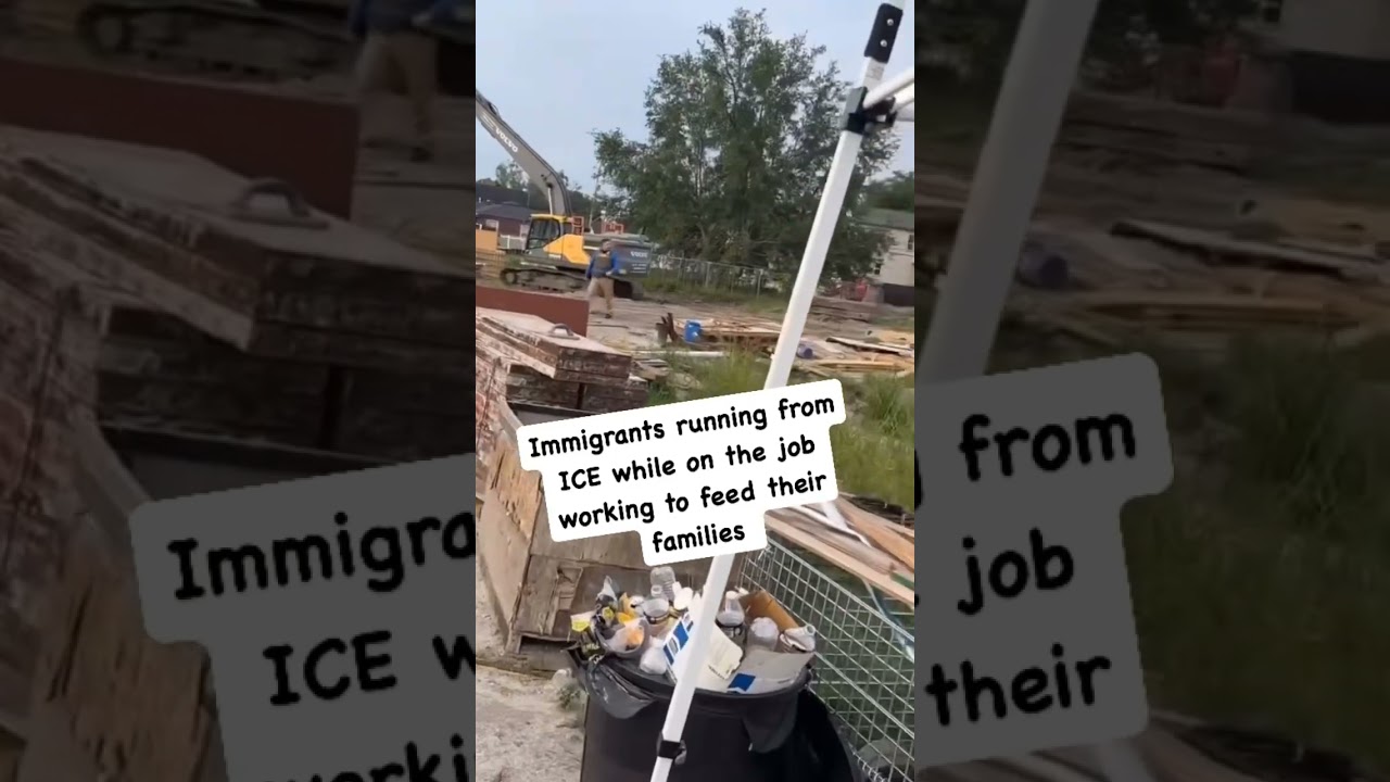 Immigrants running from ICE while on the job working to feed their families 👀