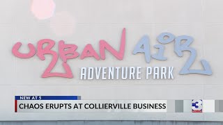 Chaos erupts at Collierville trampoline park, injuring officer