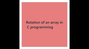 Program for rotation of an array in Tamil