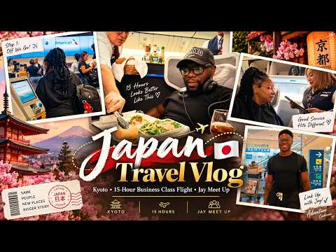 Japan Travel Vlog 🇯🇵 | First Time in Kyoto + 15-Hour Business Class Flight + Jay Meet Up