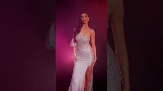 VD24018 A bold high slit on the left side of the ombre hemline shimmers with glamorous skin. VD24018 A bold high slit on the left side of the ombre hemline shimmers with glamorous skin.