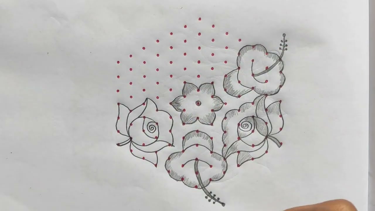 Flowers rangoli designs 🌺 easy rangoli 🌺 art simple rangoli designs 🌺