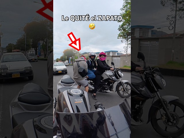 Le TIRÉ el ZAPATO en un ÁRBOL #humor #bromas #risas #biker #motos