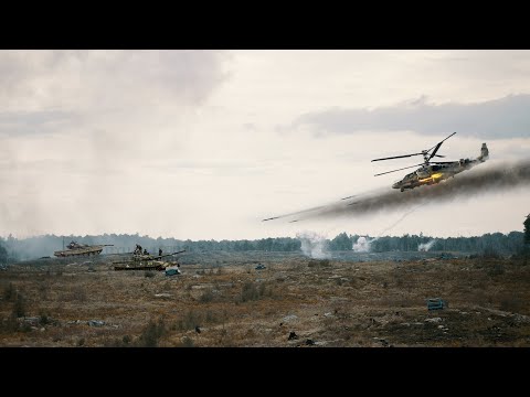 In Seconds Ka 52 Helicopter Destroys Two Ukrainian T 72M1 Tanks