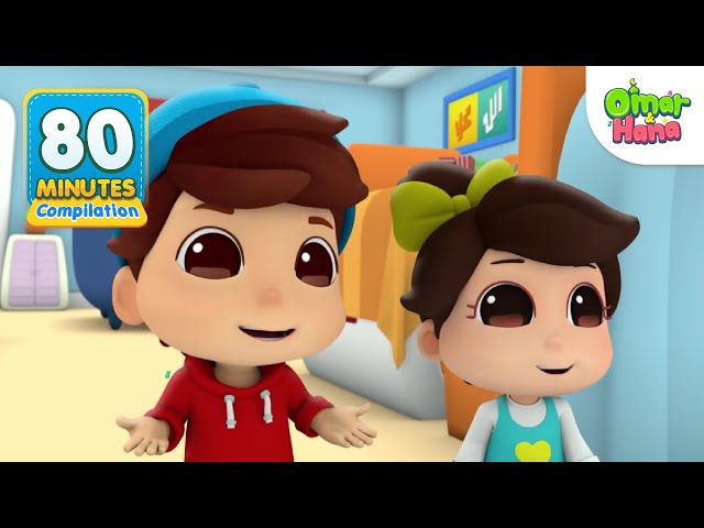 Omar & Hana English 80 Minutes Compilation | Islamic Series & Songs For Kids class=