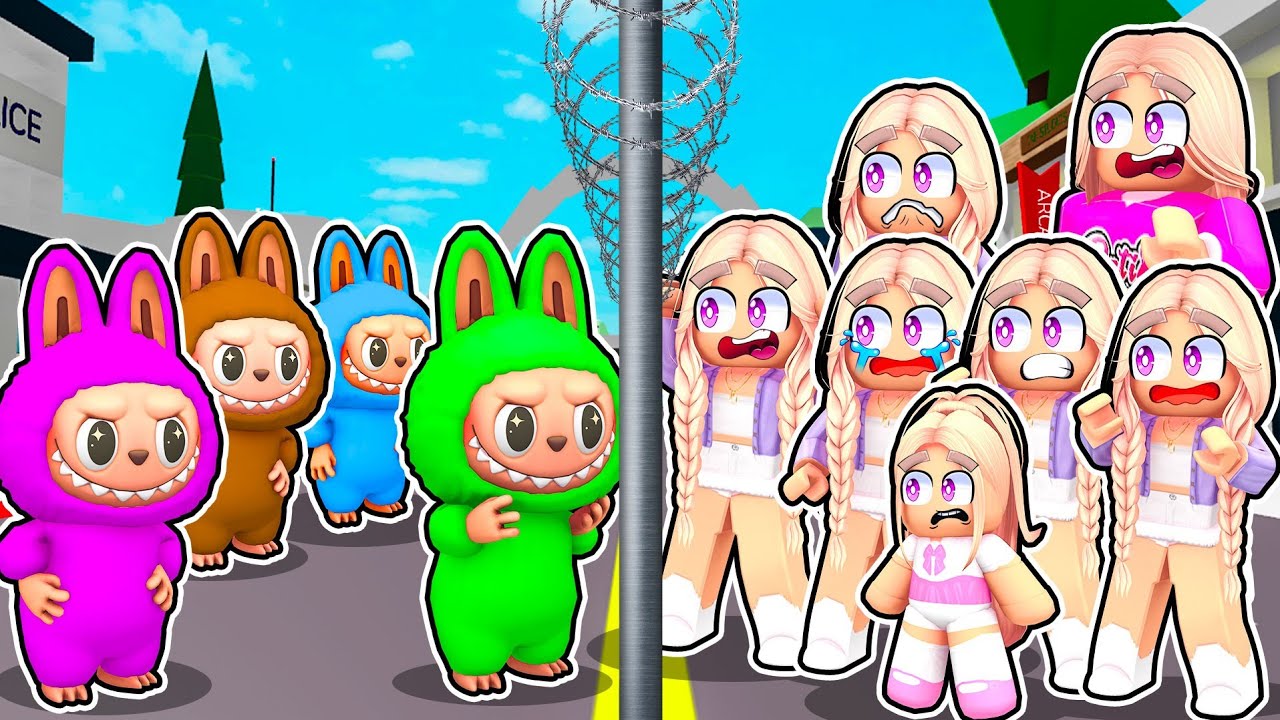 ZBUDOWAŁAM MUR, KTÓRY PODZIELIŁ LABUBU i LUDZI na BROOKHAVEN w ROBLOX!