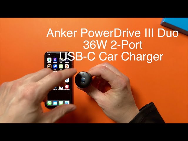 ANKER PowerDrive III Car Charger with 2-Ports USB Fast Charger 36W - Black